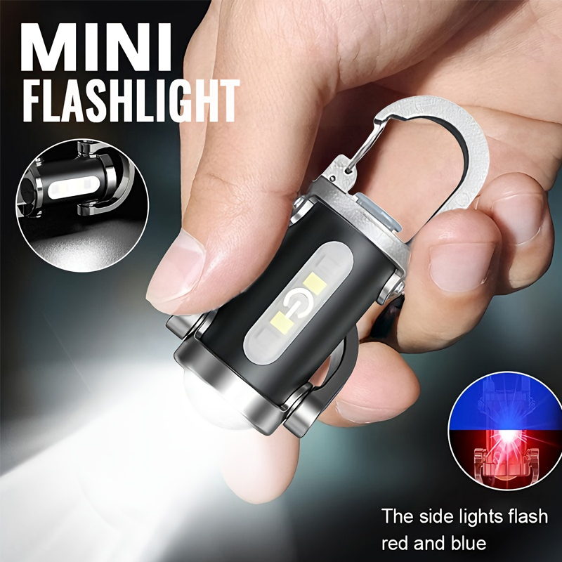 Keychain Flashlight - Mini lampe de poche porte-clés Rechargeable,
