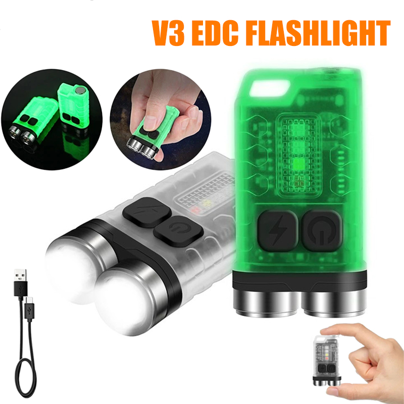 Keychain Flashlight - Lampe de poche V3 EDC, mini