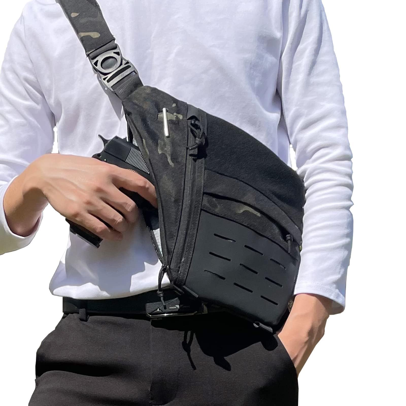 Edc Concealed Carry Backpack - Sac tactique pour pistolet dissimulé, pochette