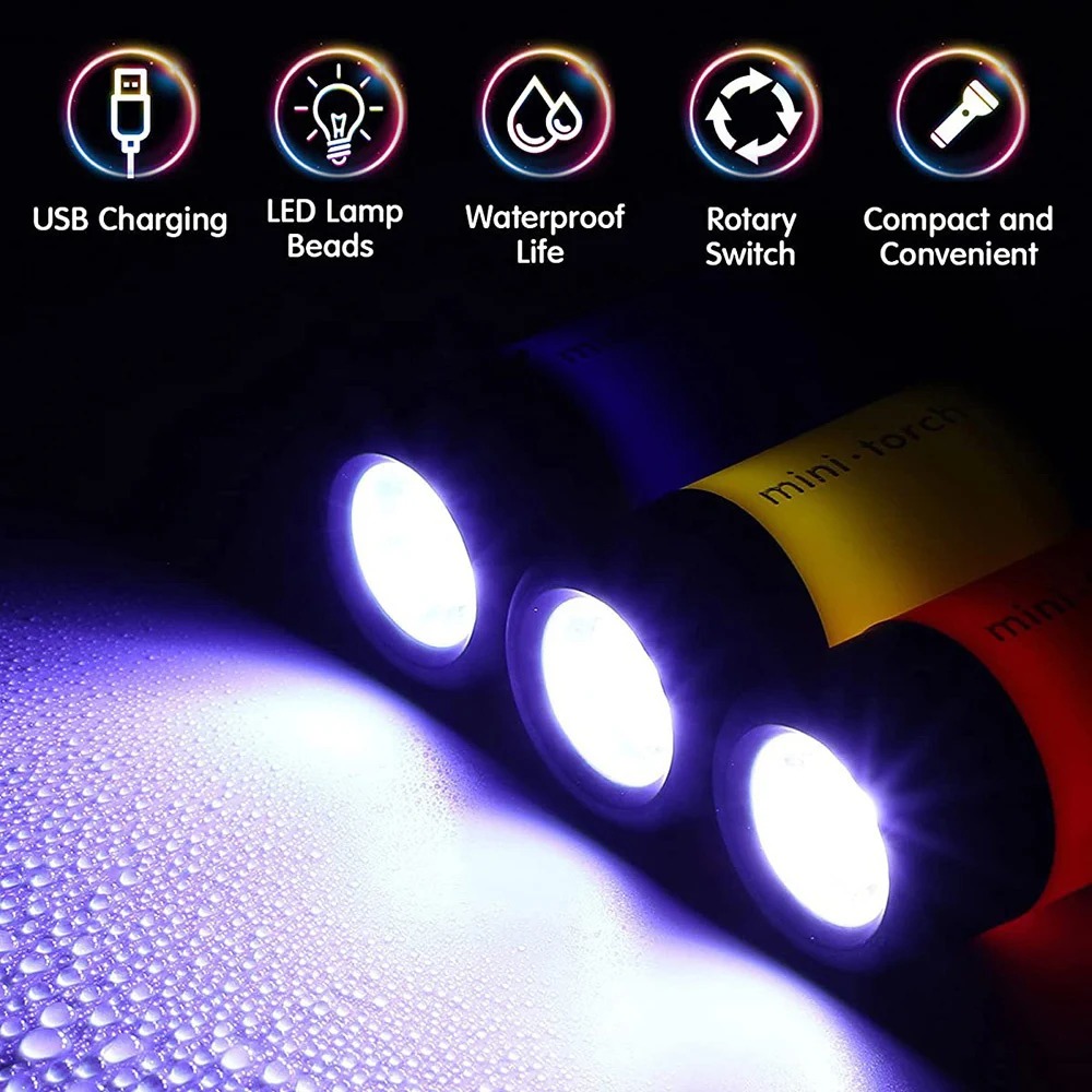 Mini lampe de poche rechargeab - Keychain Flashlight avis et prix